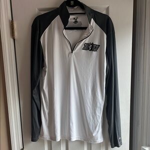 Bloomsburg White and Gray light weight quarter zip